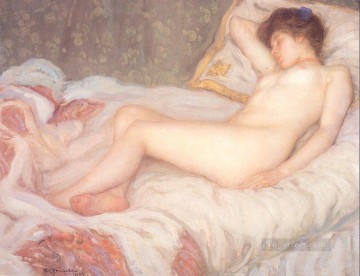 フレデリック・カール・フリーセケ Painting - 睡眠 印象派のヌード フレデリック・カール・フリーセケ
